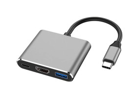 Przejście wtyk USB typ-C - gniazdo USB typ-A typ-C HDMI 3in1