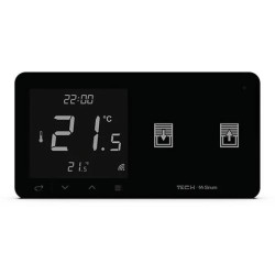 SINUM WZR-02m P Regulator pokojowy + włącznik rolet prawy kolor czarny