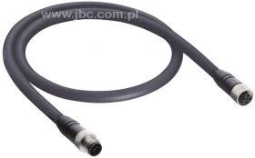 0935 253 103/2,5 M sw, PUR 2x0,25 + 2x0,34mm2 + ekran, z gniazdem prostym M12x1 + wtykiem prostym M12x1, DeviceNet, CANopen, LUM