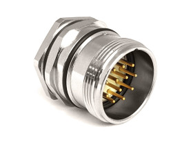 Złącze wielostykowe przemysłowe 19-pinowe M23 Montaż przedni Wtyczka Bulgin