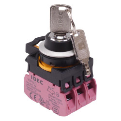 CW4K-3AE03 3 Position Metallic Maintained Key Switch 3NC IP65 IDEC