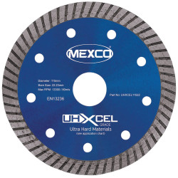 MEXCO UHXCEL11522 UHXCEL Ultra Hard Materials Diamond Blade 115 x 22mm