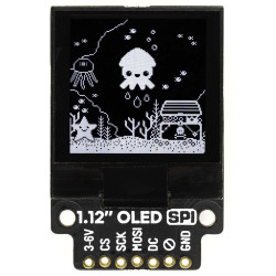 1.12" Mono OLED (128x128, white/black) Breakout – SPI
