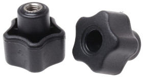 Pokrętło mocujące M6 długość gwintu: 9mm średnica pokrętła 28mm średnica gwintu: 6mm Z wieloma pokrętłami Otwór