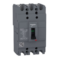 Wyłącznik kompaktowy MCCB, 3-biegunowy-biegunowy, 25A, 550V, 250V, Stałe, Schneider Electric, EZC250N
