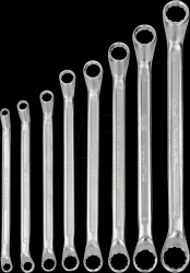 512.0218 COMPETITION 8-piece double ring spanner set, offset