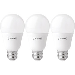 LightMe LM85918 LED Bulb E27 11W=75W Warm White 3-Pack Pear Shape
