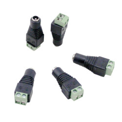 Opencircuit DC Plug female 5.5mm x 2.1mm to crown stone - 5 pieces
