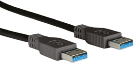 Kabel USB Złącze A USB A Złącze B USB A dł. 1.8m Przewód USB USB 3.0 kolor: Czarny