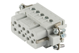 Wkładka złącza dużej mocy 10+PE-pinowe Amphenol Industrial 16A Żeński