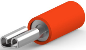 Insulated flat plug sleeve, 2.79 x 0.51 mm, 0.3 to 1.5 mm², AWG 22 to 16, phosphor bronze, tin-plated, red, 165565-2