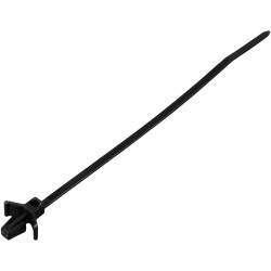 TruComponents 40695 Cable tie 110mm 2.5mm Blk Wing lock/UV/Chem-res 100pcs