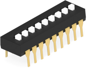DIP switche, Off-On, 9 pole, straight, 1 A/5 VDC, 1825057-8