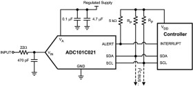 10-Bit, 189kSPS, 1-Ch SAR ADC with I2C and Alert Pin