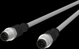 142MJA11100 Sensor cables, M12, 5-pin, plug > plug, 10 m