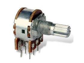 Potencjometr ośka pdwójny 20K B liniowy L-15mm