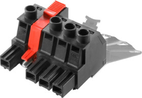 Socket, 4 pole, pitch 10.16 mm, straight, black, 2627520000