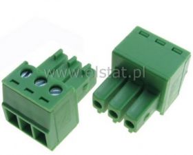 Wtyk montażowy do kabli, 3-zacisk. żeńska r=3,5mm