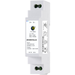 Basetech PSDS-15-12-2 DIN Rail PSU 12V 1.25A 15W 1 Output