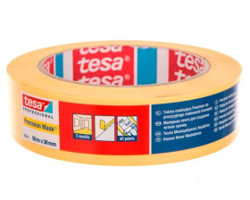 Taśma malarska profesjonalna precyzyjna ekstra cienki papier 5msc (100st C) 50m 30mm żółta 04334-00010-00