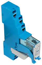 Przekaźnik interfejsowy 24V dc Finder SPDT 250/440V ac 10A Szyna DIN bieguny 1 Przekaźnik z interfejsem Wciskane