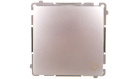 Simon Basic Przycisk Dzwonek 16Ax 250V Zaciski Śrubowe Srebrny Mat Bmd1a.01/43