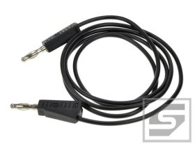 Przewód pomiarowy 22.100.100.2;PVC; czarny;2xwtyk ban.4mm;1m;0.75mm2