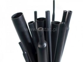 Koszulka termokurczliwa z klejem 4.8mm- czarna 1mb