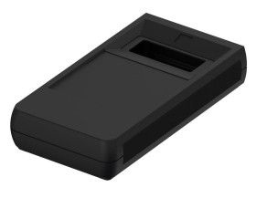 Bopla BOS 705-9005 (34705000) - obudowa ręczna z pojemnikiem na baterie (2 x 9V), otworowaniem 18 x 48 mm pod wyświetlacz i bocz