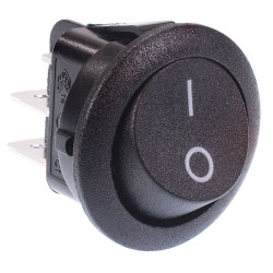 On-Off Round Rocker Switch DPST 10A