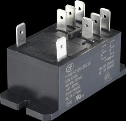 HF92F-012D-2C21S Power relay, 12 V, 2 changeover contacts, 30 A/3 A, RT III