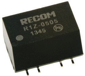 Przetwornica DC-DC, 1W, Uwe 4,75 → 5,25 V DC, Uwy 5V dc, Iwy 200mA, Recom