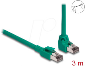 80124 RJ45 Network Cable PROFINET SF/UTP 90° angled 3 m green