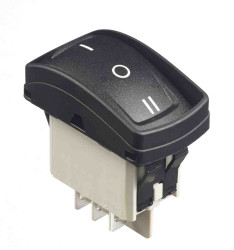 Przełącznik kołyskowy (Wł.)-wył.-(wł.) Nie 5 A DPDT Czarny IP69K APEM