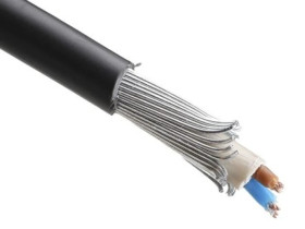 Kabel zbrojony, 1 kV, 600 V, 2-żyłowy, izolacja: Polichlorek winylu PVC, -15→ +90 C., RS PRO