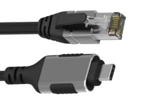 PRZEWOD ETHERNET WTYK USB C/WTYK RJ45 3M