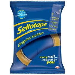 Sellotape 2974501 Clear Original Golden Tape 24mm x 66m Pack of 6