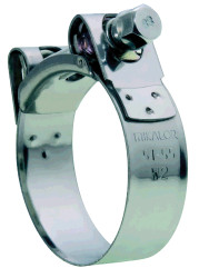 Opaska zaciskowa średnica wew 112 → 121mm śrubowa RS PRO ze stali nierdzewnej szerokość 25mm