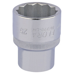 Elora 24707 25mm 1/2&quot; Square Drive Bi-hexagon Socket