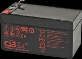 GP1212 Rechargeable lead fleece battery, 12 V, 1.2 Ah, standby UPS