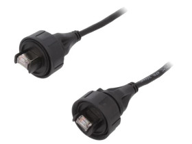 Patch cord RJ45 wtyk,z obu stron Pokrycie: złocony -25...75C PX0898/3M00