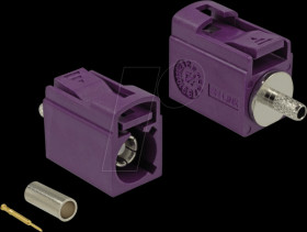 89702 FAKRA D jack 21 mm (short) for crimping