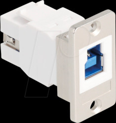 67337 Panel Mount USB 5 Gbps Type-B female to USB Type-A female conica