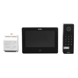 Jednorodzinny zestaw wideodomofonowy dwużyłowy IPS HD WiFi VP-209ICSPB-B dotykowy ekran czytnik RFiD szyfrator czarny