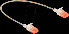 80351 Patch cable Cat.6A U/UTP Slim 0.3 m transparent