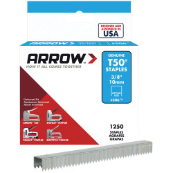 Arrow A50624 T50 Staples 10mm (3/8in) Box 1250