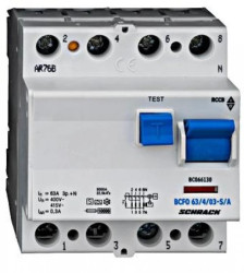 Wyłącznik różnicowoprądowy 63A/3+n/300mA,sel.S,typ A,10kA Seria BC