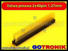 Listwa stykowa 2x40 pin raster 1,27mm