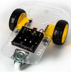 PODWOZIE PLATFORMA ROBOTA LUB SAMOCHODU - 2 KOŁA 2 SILNIKI - ZESTAW DO SAMODZIELNEGO MONTAŻU