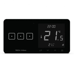 SINUM WSR-03L Regulator pokojowy + włącznik trójpolowy lewy kolor czarny